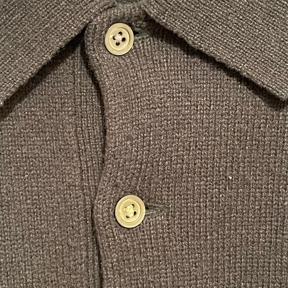 Vntg.Polo Ralph Lauren Blue Label Lambs Wool Collar  Sweater Large Hunter Green - Picture 2 of 6